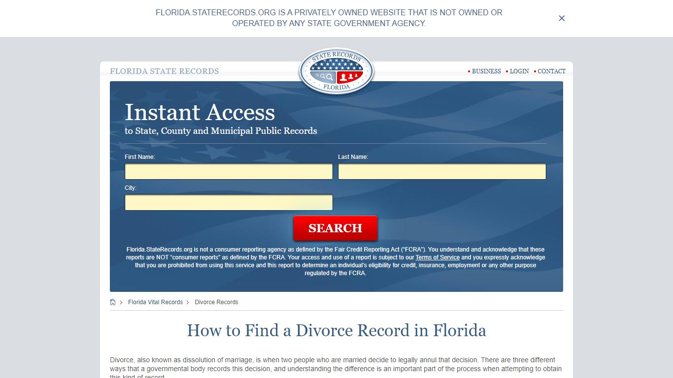 How to Find a Divorce Record in Florida